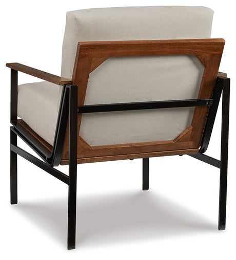 Tilden Ivory/Brown Accent Chair from Ashley - Luna Furniture