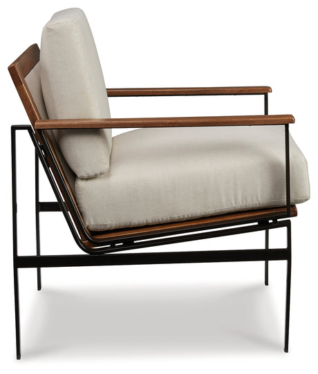 Tilden Ivory/Brown Accent Chair from Ashley - Luna Furniture