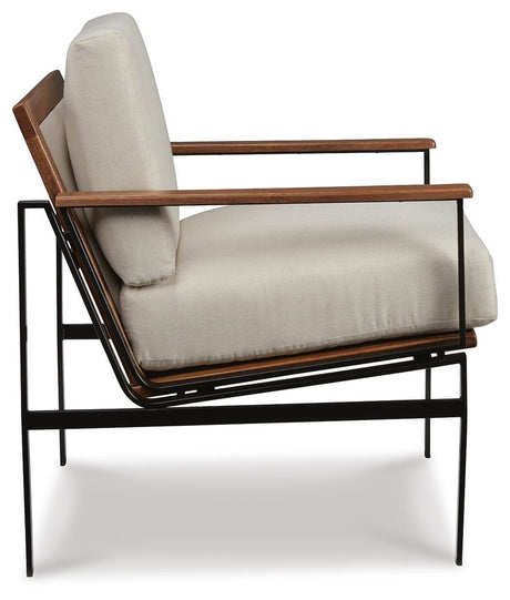 Tilden Ivory/Brown Accent Chair from Ashley - Luna Furniture