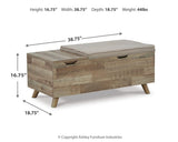 Gerdanet Beige/Brown Storage Bench from Ashley - Luna Furniture