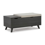 Yarlow Linen/Gray Storage Bench