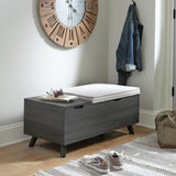 Yarlow Linen/Gray Storage Bench