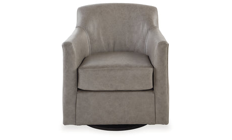 Bradney Fossil Swivel Accent Chair from Ashley - Luna Furniture