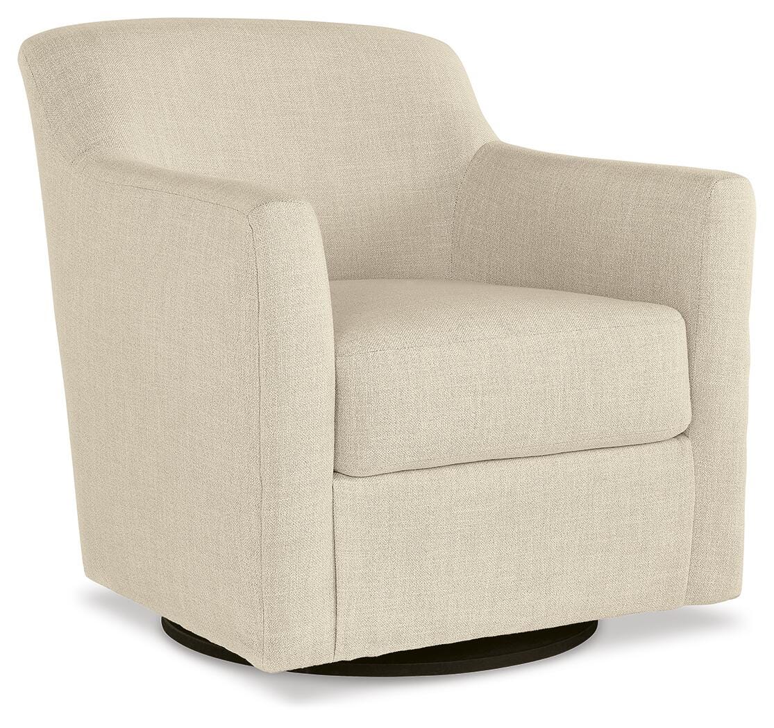 Bradney Linen Swivel Accent Chair from Ashley - Luna Furniture