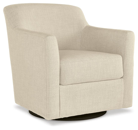 Bradney Linen Swivel Accent Chair from Ashley - Luna Furniture