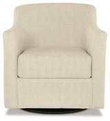 Bradney Linen Swivel Accent Chair from Ashley - Luna Furniture