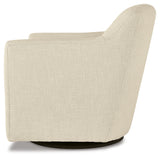 Bradney Linen Swivel Accent Chair from Ashley - Luna Furniture