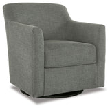 Bradney Smoke Swivel Accent Chair from Ashley - Luna Furniture