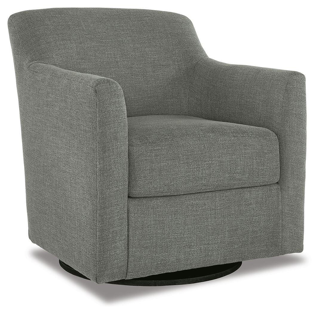 Bradney Smoke Swivel Accent Chair from Ashley Furniture - Luna Furniture