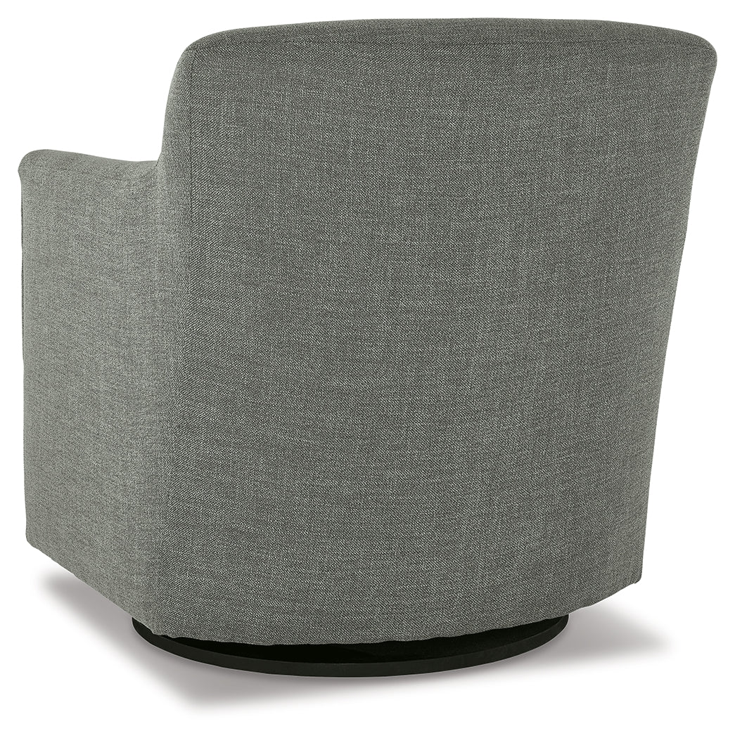 Bradney Smoke Swivel Accent Chair from Ashley - Luna Furniture