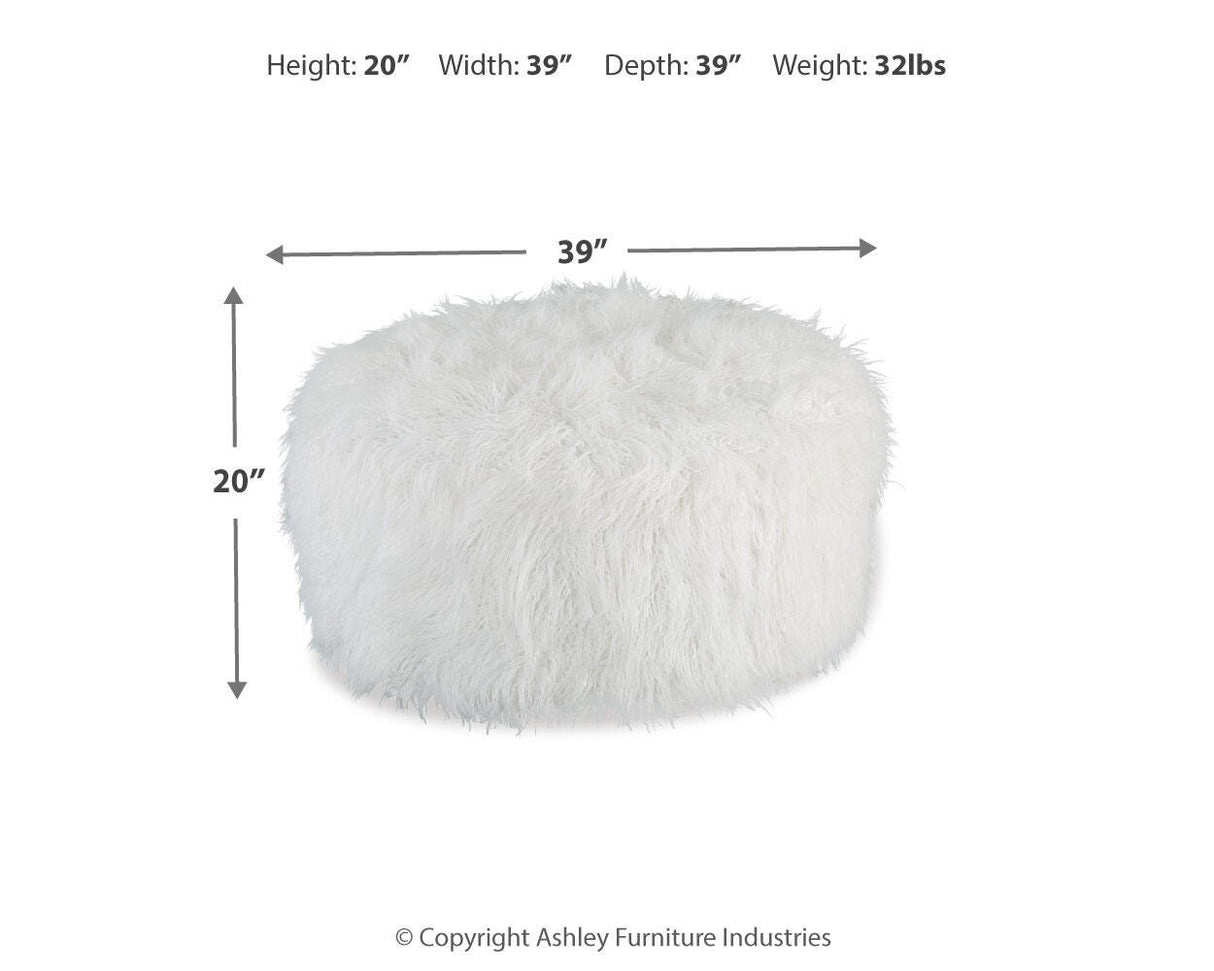 Galice White Oversized Accent Ottoman from Ashley Furniture - Luna Furniture