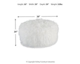Galice White Oversized Accent Ottoman from Ashley Furniture - Luna Furniture