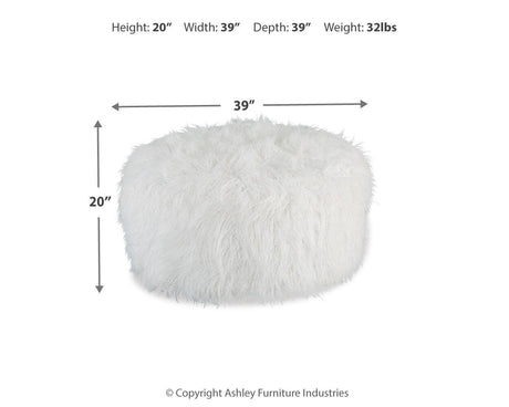 Galice White Oversized Accent Ottoman from Ashley - Luna Furniture