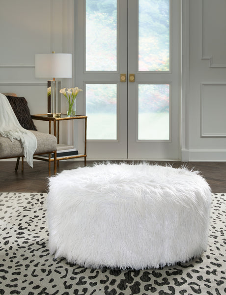 Galice White Oversized Accent Ottoman from Ashley - Luna Furniture