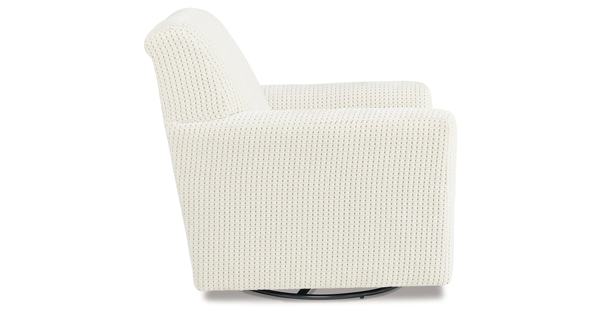 Herstow Ivory Swivel Glider Accent Chair from Ashley - Luna Furniture