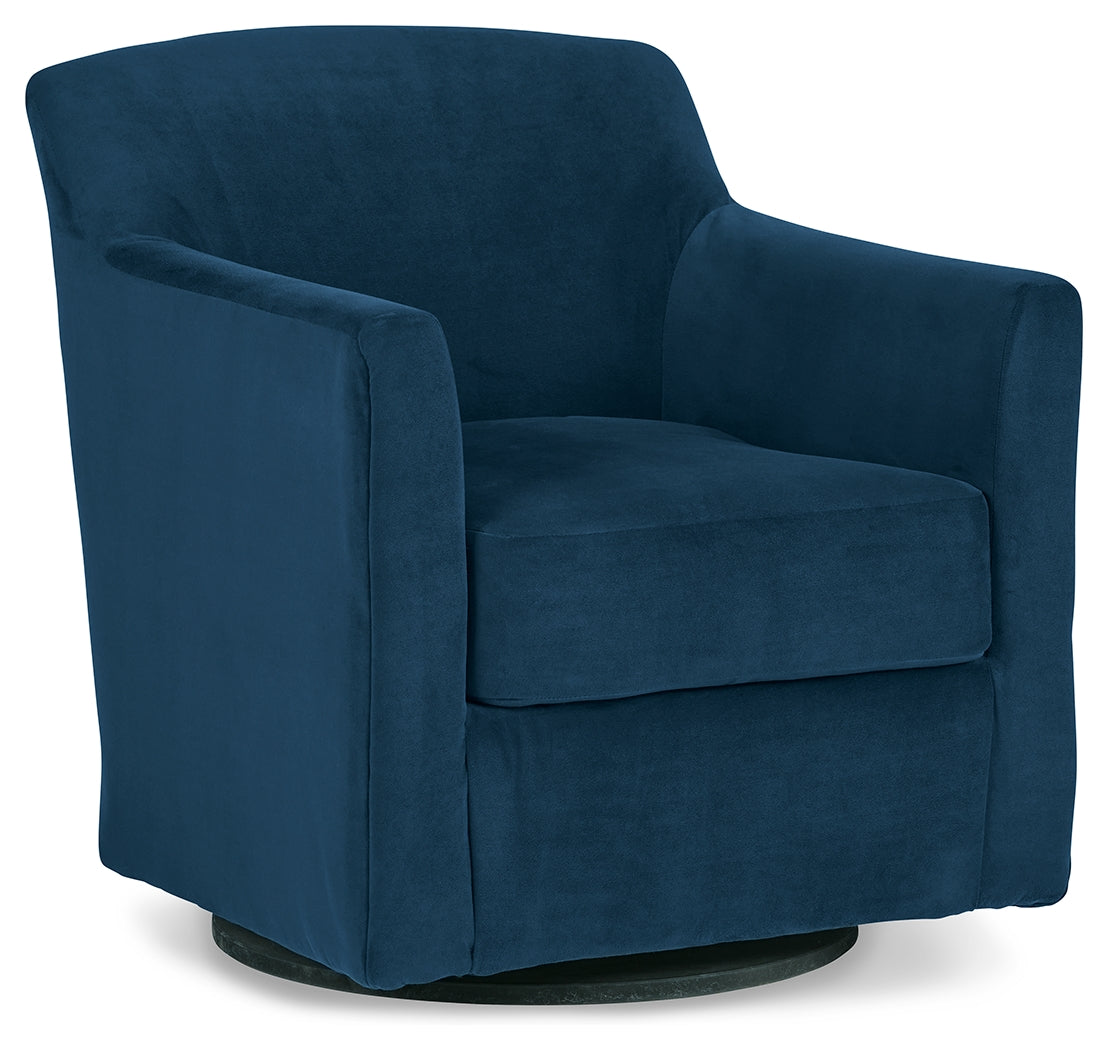 Bradney Ink Swivel Accent Chair from Ashley - Luna Furniture
