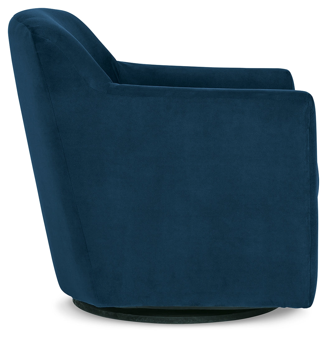 Bradney Ink Swivel Accent Chair from Ashley - Luna Furniture