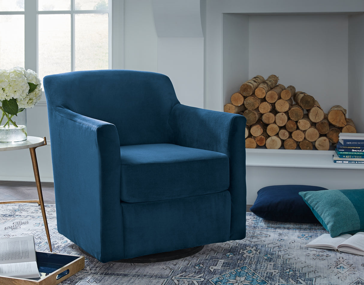 Bradney Ink Swivel Accent Chair from Ashley - Luna Furniture