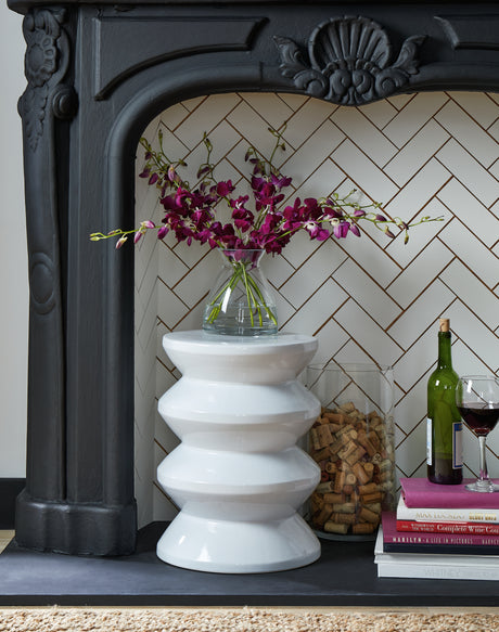 Lakiness White Stool from Ashley - Luna Furniture