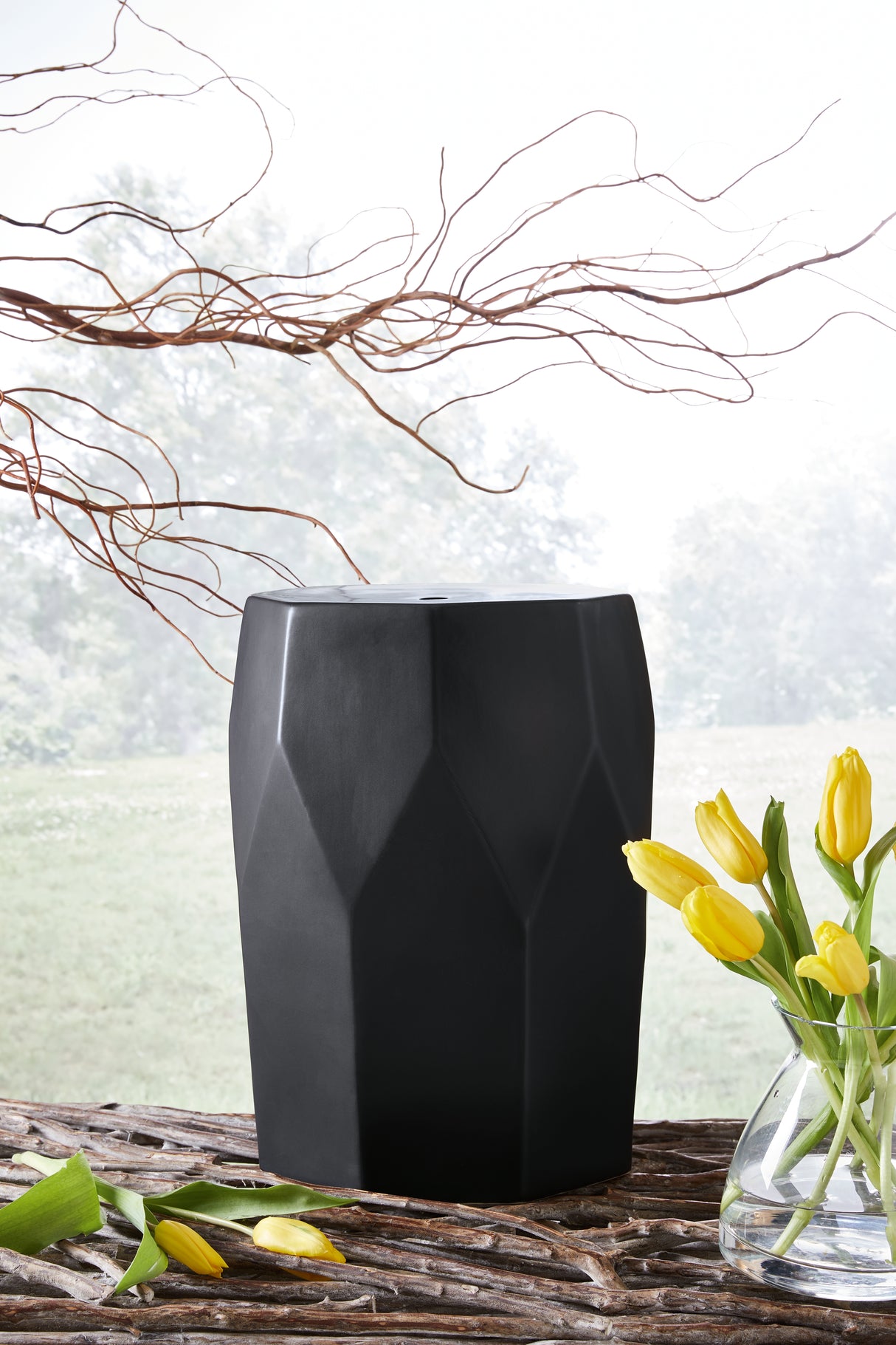 Rhysworth Black Stool from Ashley - Luna Furniture