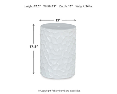Jungrove White Stool from Ashley - Luna Furniture