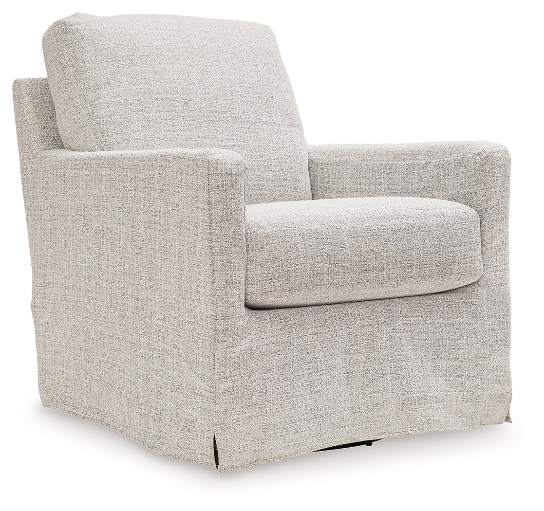 Nenana Next-Gen Nuvella Stone Swivel Glider Accent Chair from Ashley Furniture - Luna Furniture