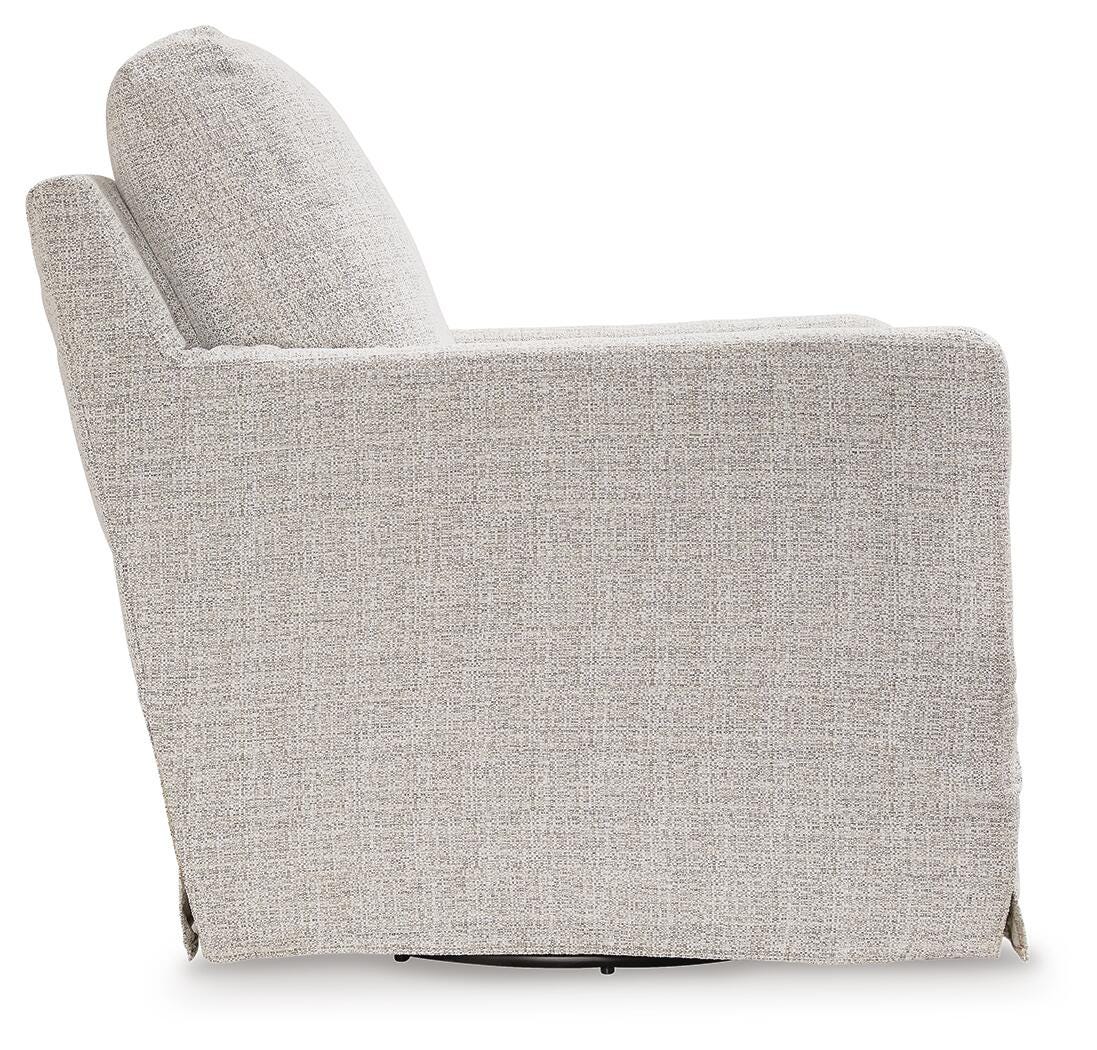 Nenana Next-Gen Nuvella Stone Swivel Glider Accent Chair from Ashley Furniture - Luna Furniture