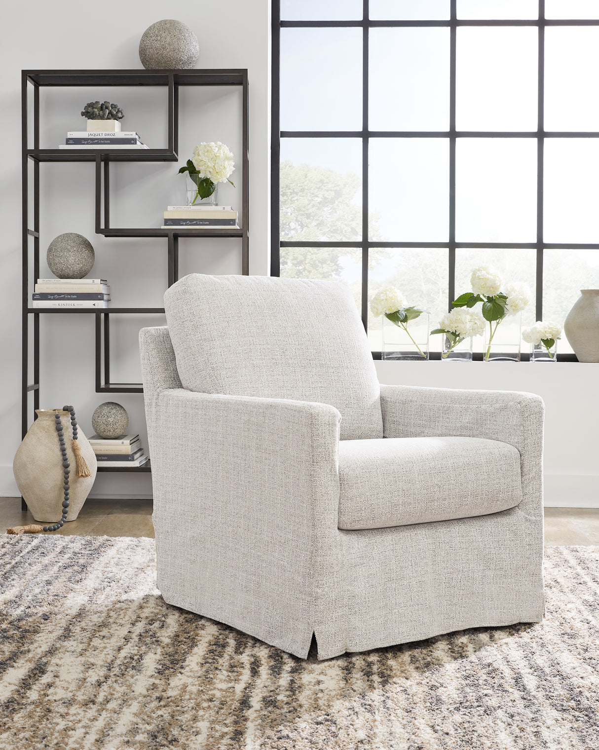 Nenana Next-Gen Nuvella Stone Swivel Glider Accent Chair from Ashley Furniture - Luna Furniture