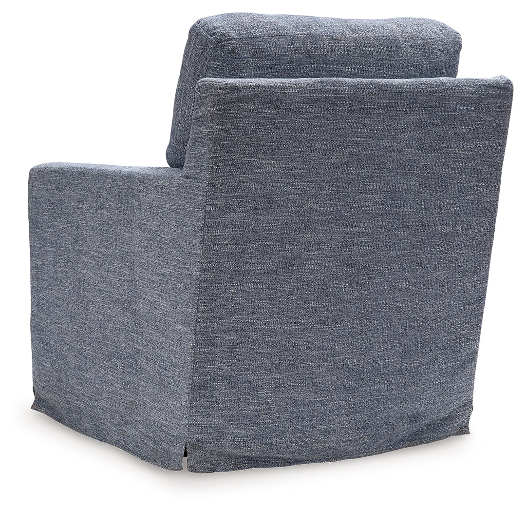 Nenana Next-Gen Nuvella Denim Swivel Glider Accent Chair from Ashley - Luna Furniture