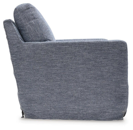 Nenana Next-Gen Nuvella Denim Swivel Glider Accent Chair from Ashley Furniture - Luna Furniture
