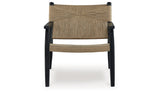 Halfmore Black/Natural Accent Chair from Ashley Furniture - Luna Furniture