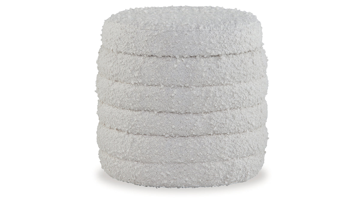 Duntler Ivory Storage Ottoman from Ashley - Luna Furniture