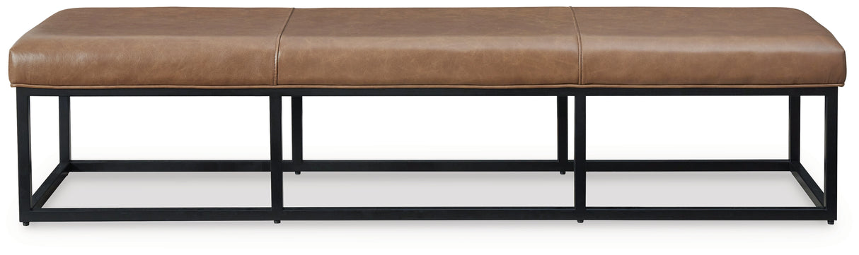 Joston Caramel Accent Bench from Ashley Furniture - Luna Furniture