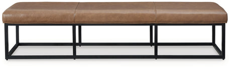 Joston Caramel Accent Bench from Ashley - Luna Furniture