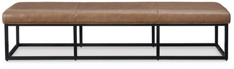 Joston Caramel Accent Bench from Ashley - Luna Furniture