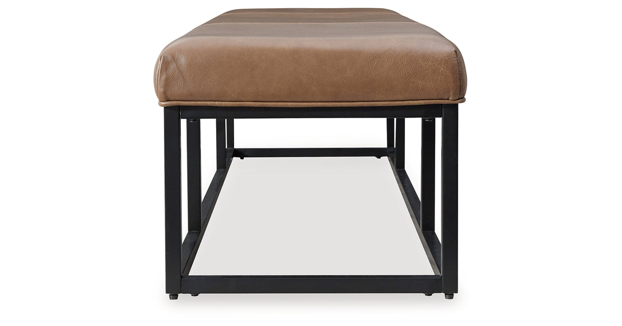 Joston Caramel Accent Bench from Ashley Furniture - Luna Furniture