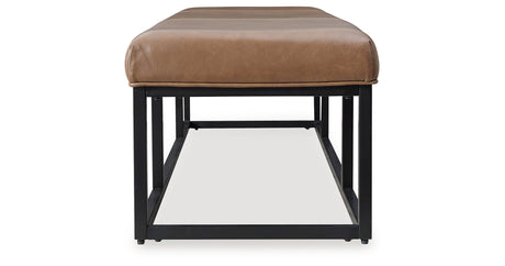 Joston Caramel Accent Bench from Ashley - Luna Furniture