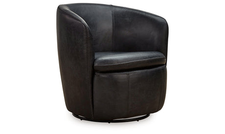 Kierreys Midnight Swivel Chair from Ashley Furniture - Luna Furniture