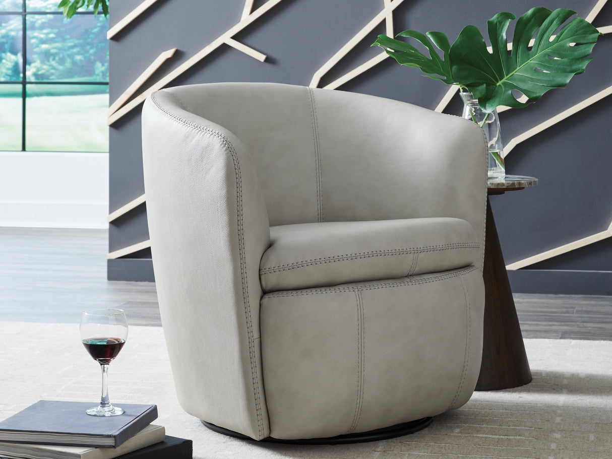 Kierreys Bone Swivel Accent Chair from Ashley Furniture - Luna Furniture