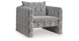 Kenbell Black/White Accent Chair from Ashley Furniture - Luna Furniture