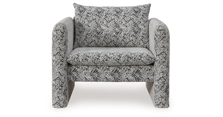 Kenbell Black/White Accent Chair from Ashley Furniture - Luna Furniture