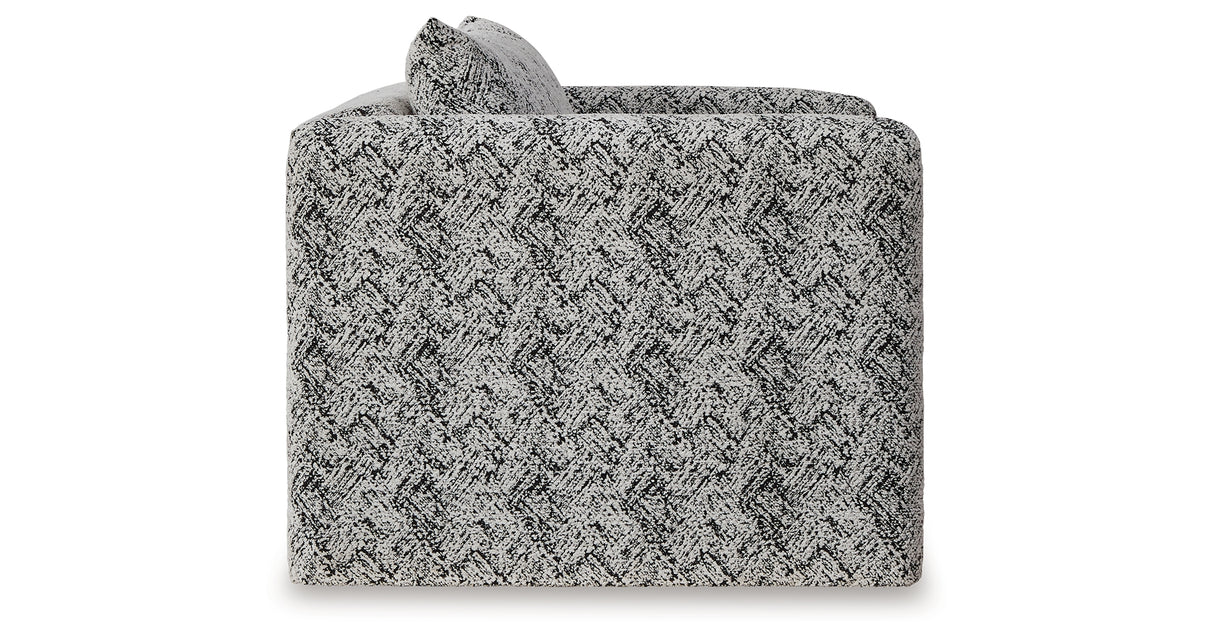 Kenbell Black/White Accent Chair from Ashley Furniture - Luna Furniture