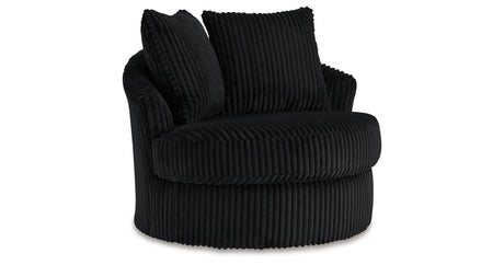 Gramwell Onyx Oversized Swivel Accent Chair from Ashley Furniture - Luna Furniture