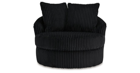 Gramwell Onyx Oversized Swivel Accent Chair from Ashley Furniture - Luna Furniture