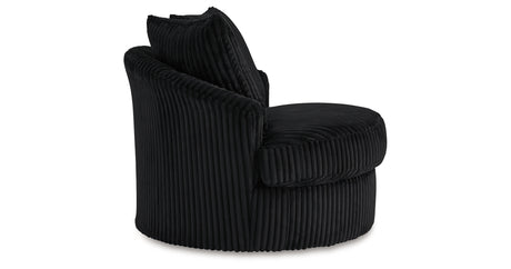 Gramwell Onyx Oversized Swivel Accent Chair from Ashley Furniture - Luna Furniture