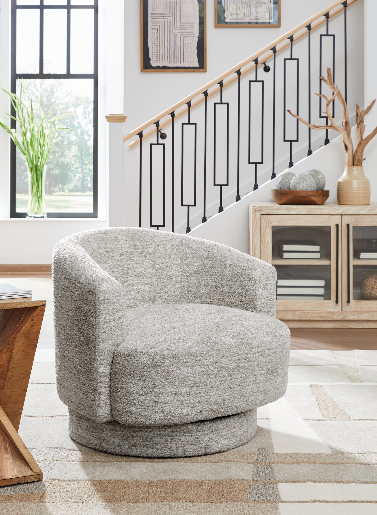 Wardsor Stone Swivel Chair from Ashley - Luna Furniture