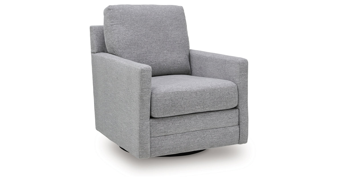 Freybourne Pewter Swivel Accent Chair from Ashley Furniture - Luna Furniture