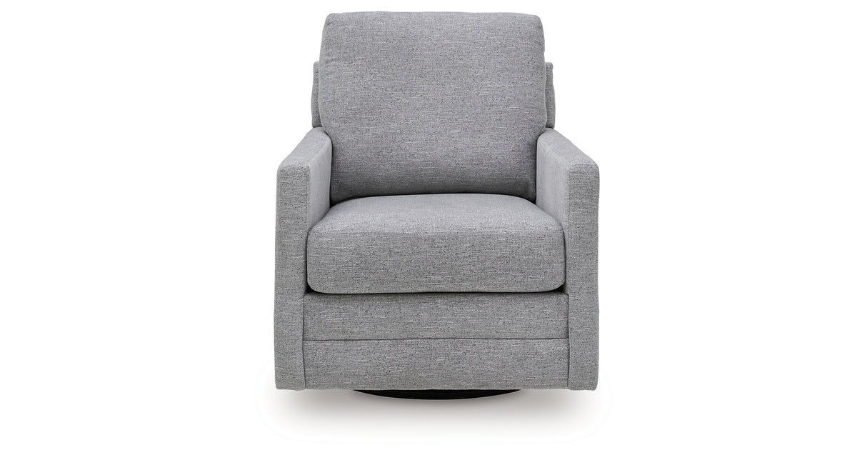 Freybourne Pewter Swivel Accent Chair from Ashley Furniture - Luna Furniture