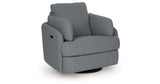 Alainmont Salt and Pepper Swivel Power Recliner from Ashley - Luna Furniture