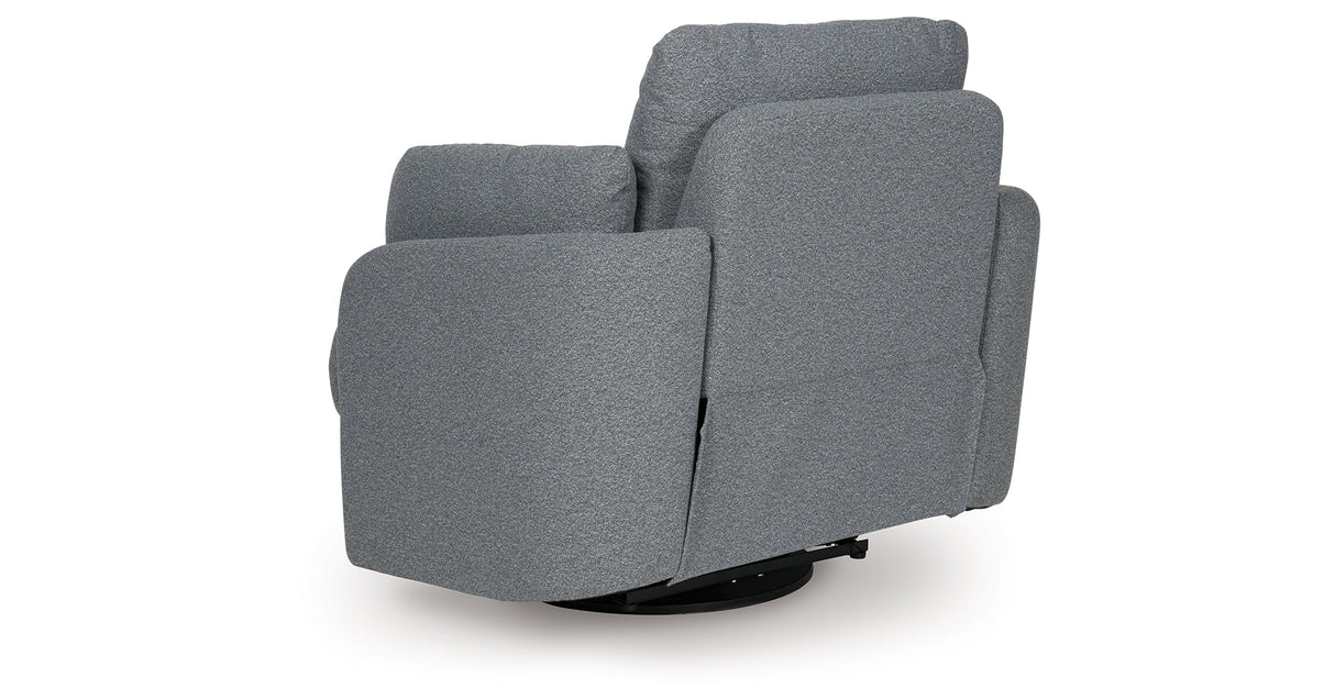 Alainmont Salt and Pepper Swivel Power Recliner from Ashley - Luna Furniture